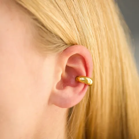 vandfaste ear cuff i forgyldt stål - OCEANA