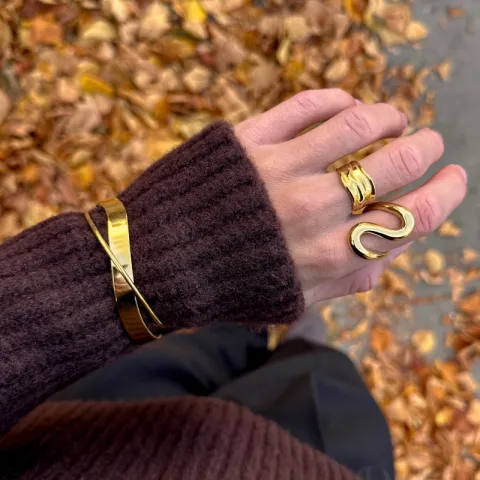 vandfast armring i forgyldt stål - OCEANA