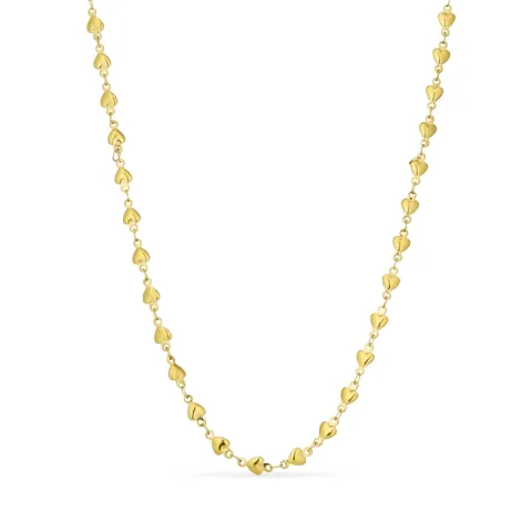 vandfast hjerte halskæde i forgyldt stål - OCEANA