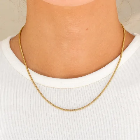 vandfast halskæde i forgyldt stål - OCEANA