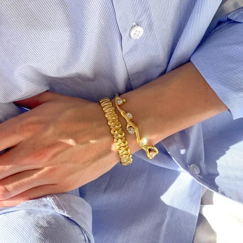 vandfast armring i forgyldt stål - OCEANA