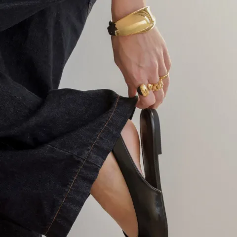 vandfast armring i forgyldt stål - OCEANA