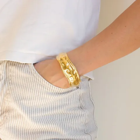 vandfast armring i forgyldt stål - OCEANA