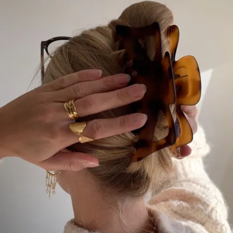 vandfast ring i forgyldt stål - OCEANA