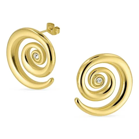 vandfaste øreringe i forgyldt stål - OCEANA