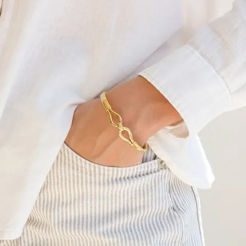 vandfast infinity armring i forgyldt stål - OCEANA