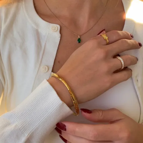 vandfast armring i forgyldt stål - OCEANA