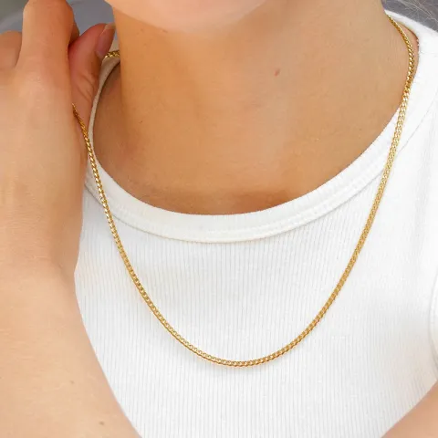 vandfast halskæde i forgyldt stål - OCEANA