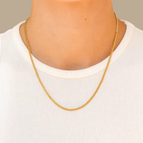 vandfast halskæde i forgyldt stål - OCEANA
