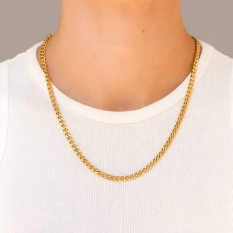 vandfast halskæde i forgyldt stål - OCEANA