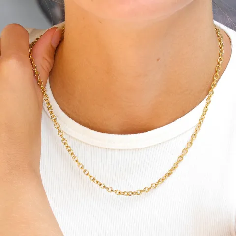 vandfast halskæde i forgyldt stål - OCEANA