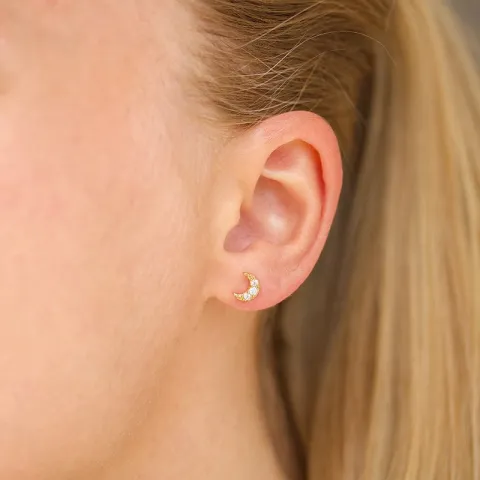 vandfaste måne helix piercing i forgyldt stål - OCEANA