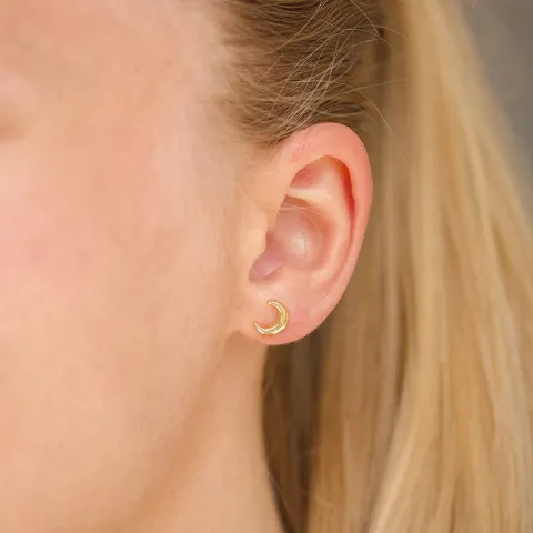 vandfaste måne helix piercing i forgyldt stål - OCEANA