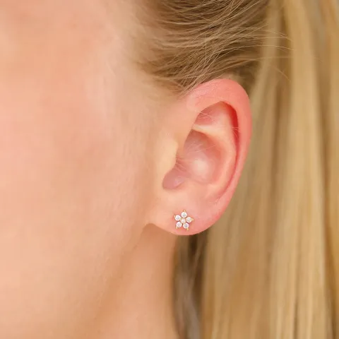 vandfaste blomster helix piercing i forgyldt stål - OCEANA