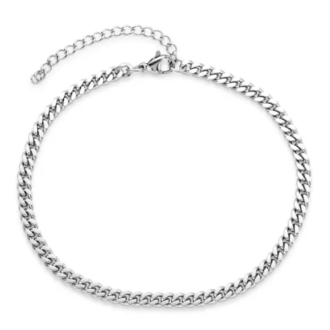 vandfast ankelkæde i stål 22 + 5 cm x 4,0 mm  - OCEANA