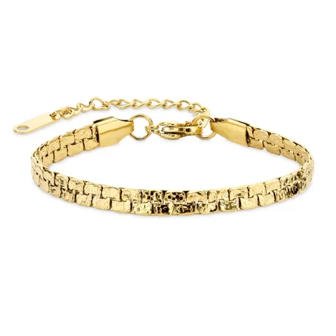 vandfast armbånd i forgyldt stål 16,5 +5 cm x 4,6 mm  - OCEANA