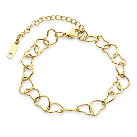 vandfast armbånd i forgyldt stål 17,5 + 5 cm x 7,6 mm  - OCEANA
