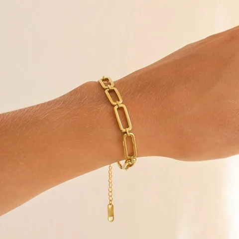 vandfast armbånd i forgyldt stål 16 + 5 cm x 7,0 mm  - OCEANA