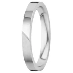 Smal mande vielsesring i 14 karat hvidguld