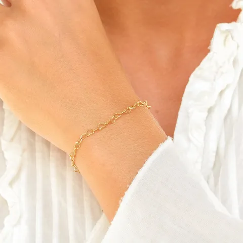 hjerte armbånd i forgyldt stål - OCEANA