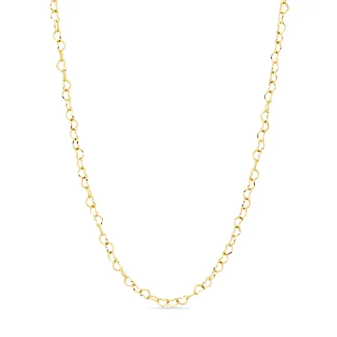 vandfast hjerte halskæde i forgyldt stål - OCEANA