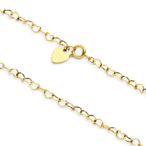 vandfast hjerte halskæde i forgyldt stål - OCEANA