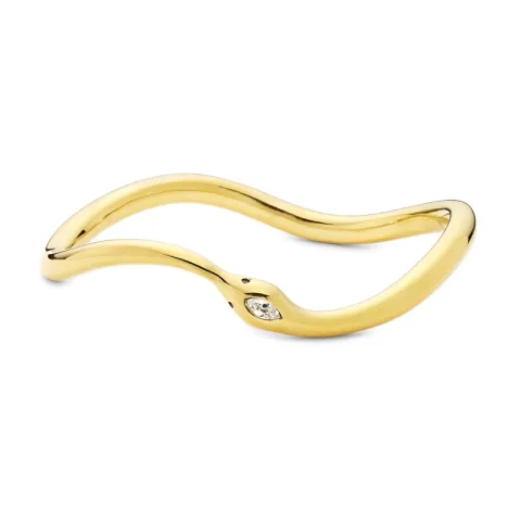 vandfast armring i forgyldt stål 60 mm x 7,6 mm  - OCEANA