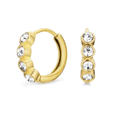 vandfaste creoler i forgyldt stål - OCEANA