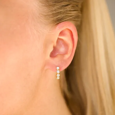 vandfaste creoler i forgyldt stål - OCEANA