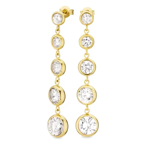 vandfaste øreringe i forgyldt stål - OCEANA