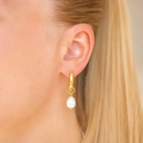 vandfaste creoler i forgyldt stål - OCEANA