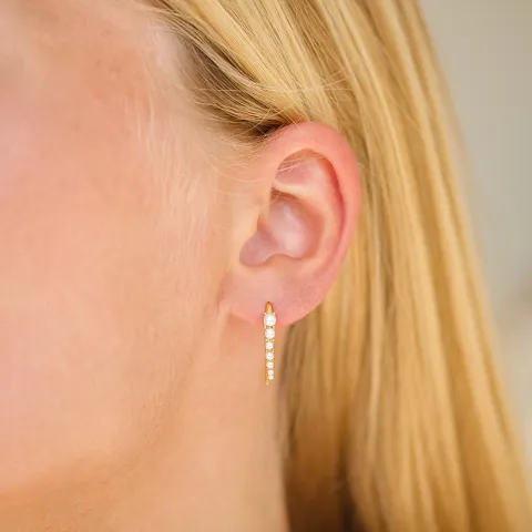 vandfaste perle øreringe i forgyldt stål - OCEANA