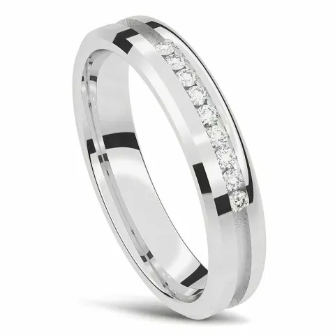 Damering i 14 karat hvidguld 0,001 ct