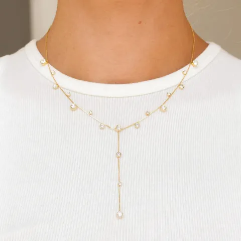 vandfast halskæde i forgyldt stål - OCEANA