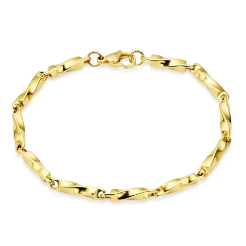 vandfast armbånd i forgyldt stål 19 cm x 3 mm  - OCEANA