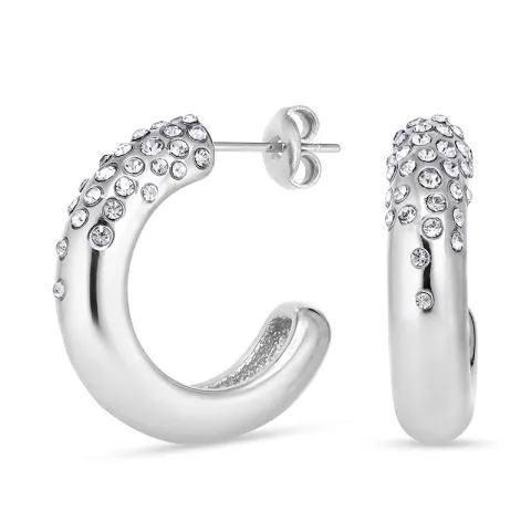 vandfaste zirkon halvcreoler i stål - OCEANA