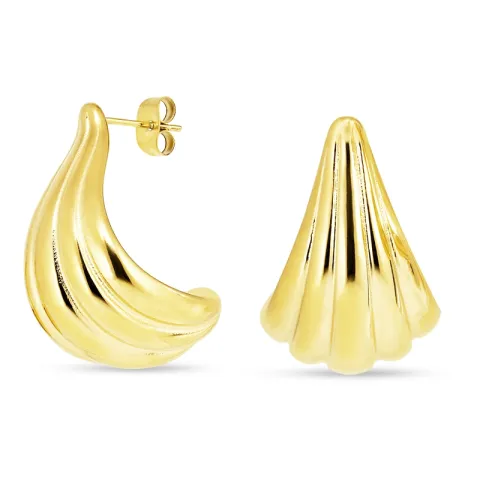 vandfaste øreringe i forgyldt stål - OCEANA