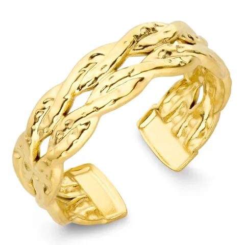 vandfast ring i forgyldt stål - OCEANA