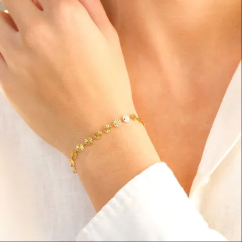 vandfast armbånd i forgyldt stål - OCEANA