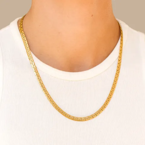 vandfast halskæde i forgyldt stål - OCEANA