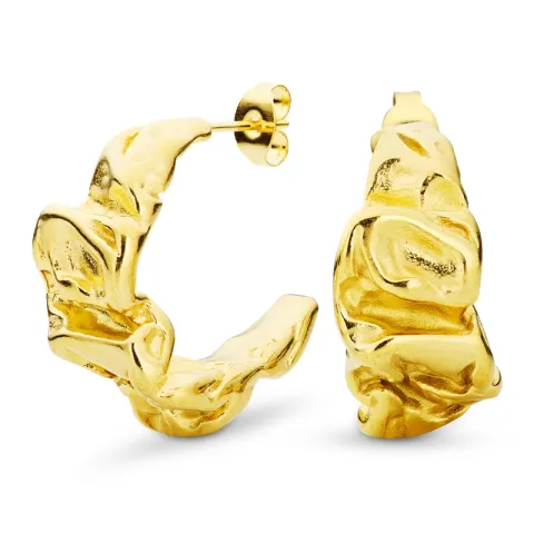 vandfaste halvcreoler i forgyldt stål - OCEANA