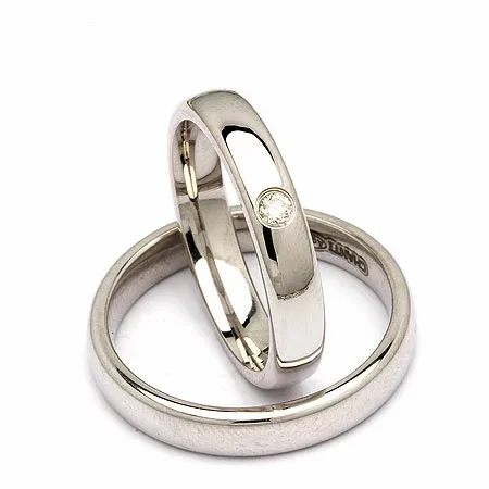 Vielsesringe i sølv 0,05 ct