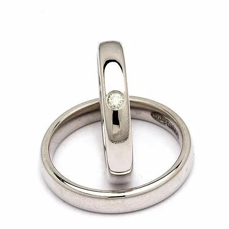 Vielsesringe i sølv 0,05 ct