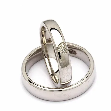 Vielsesringe i sølv 0,03 ct