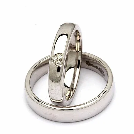 Vielsesringe i sølv 0,03 ct