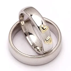 Vielsesringe i sølv og alm. guld