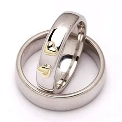 Vielsesringe i sølv og alm. guld