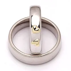 Vielsesringe i sølv og alm. guld