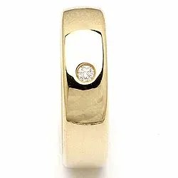 Vielsesring i 9 karat guld 0,05 ct