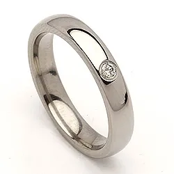 Vielsesring i titanium 0,05 ct